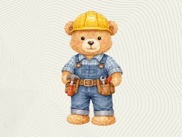 Construction Teddy Bear PNG