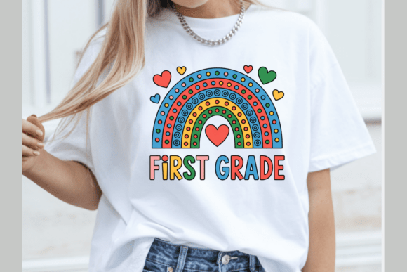 First Grade Rainbow Hearts PNG: A Vibrant Tool for School Celebrations