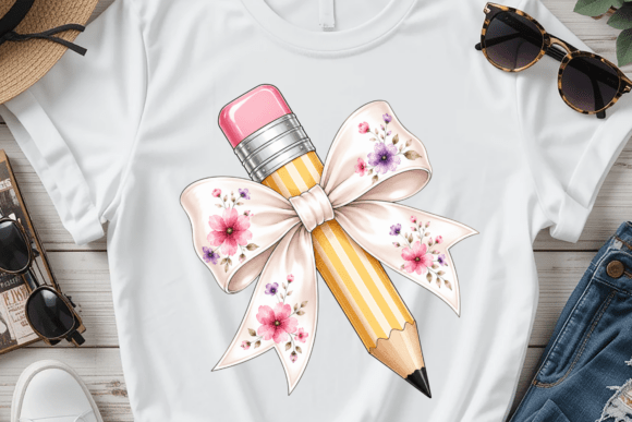 Floral Bow Pencil Shirt PNG: A Comprehensive Guide for Custom Apparel and Classroom Graphics