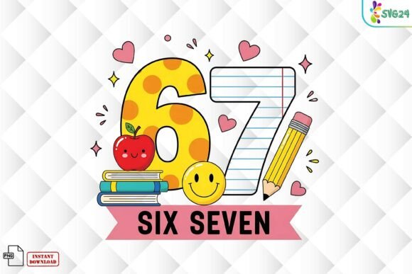 Six Seven School Days PNG: Creative Milestone Design