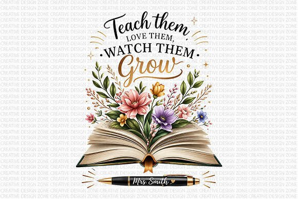 Teach Love Watch Grow PNG: Celebrating Educators Through Meaningful Design