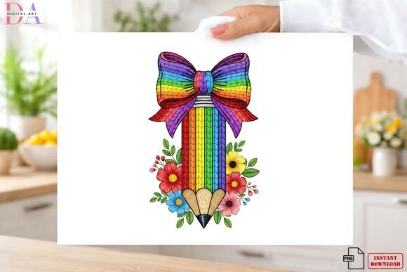 The Evolution of Digital Classroom Aesthetics: Leveraging the Rainbow Pencil Bow Flower Teachers Png