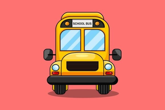 Yellow School Bus Flat Design: A Versatile Graphic for Modern Education and Creative Projects